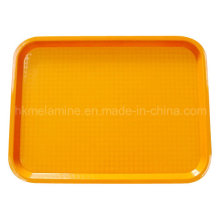 Orange Square Plastic Tray with Non-Slip Finish (TR002)